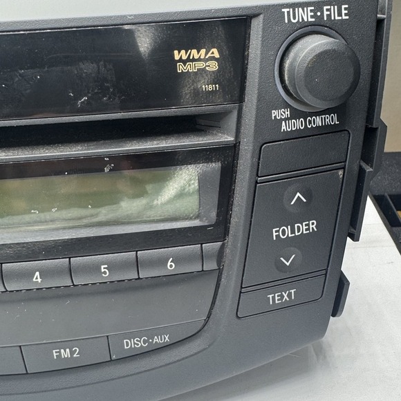 Toyota OEM Radio CD Player 86120-42160 2008 Corolla Matrix WMA MP3 AUX Untested - Picture 4 of 9